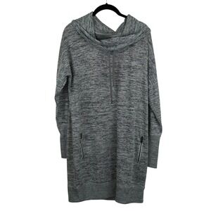 Athleta‎ Hooded Knit Tunic Dress Size M Gray Heathered Cozy Streetwear